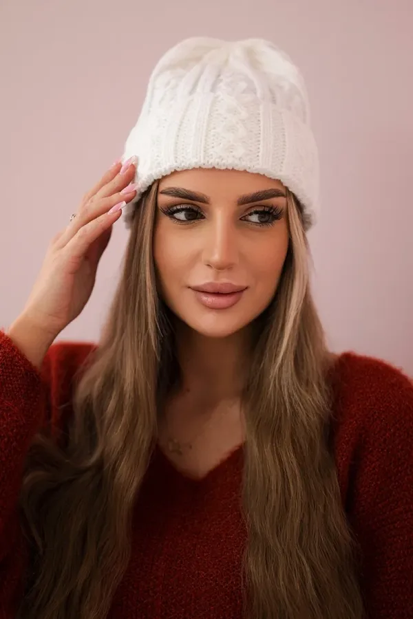 marka niezdefiniowana marka niezdefiniowana Cap with turn up Marzena K206 white