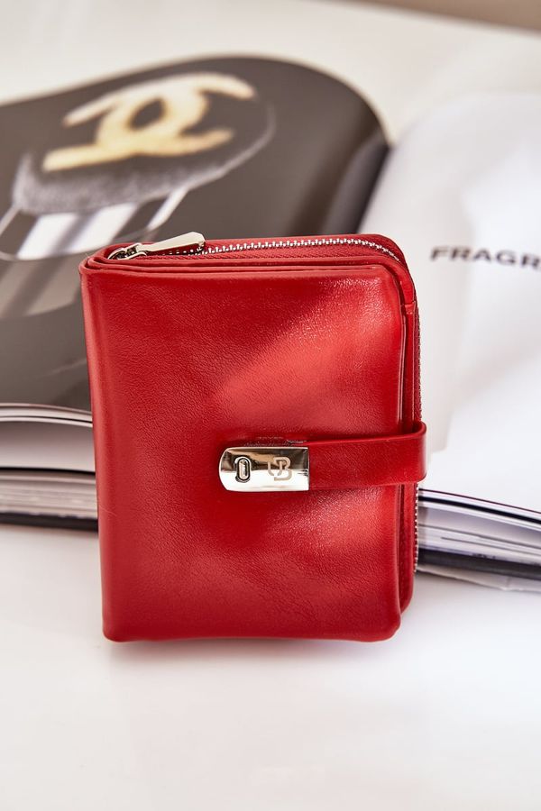 marka niezdefiniowana marka niezdefiniowana Lacquered Women's Wallet Red Yathika