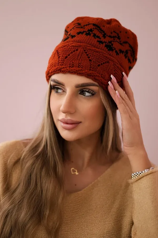 marka niezdefiniowana marka niezdefiniowana Women's cap Kira K374 foxy+black