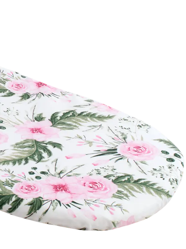 Medi Partners Medi Partners Fitted sheet for a stroller – cotton – Pink flowers