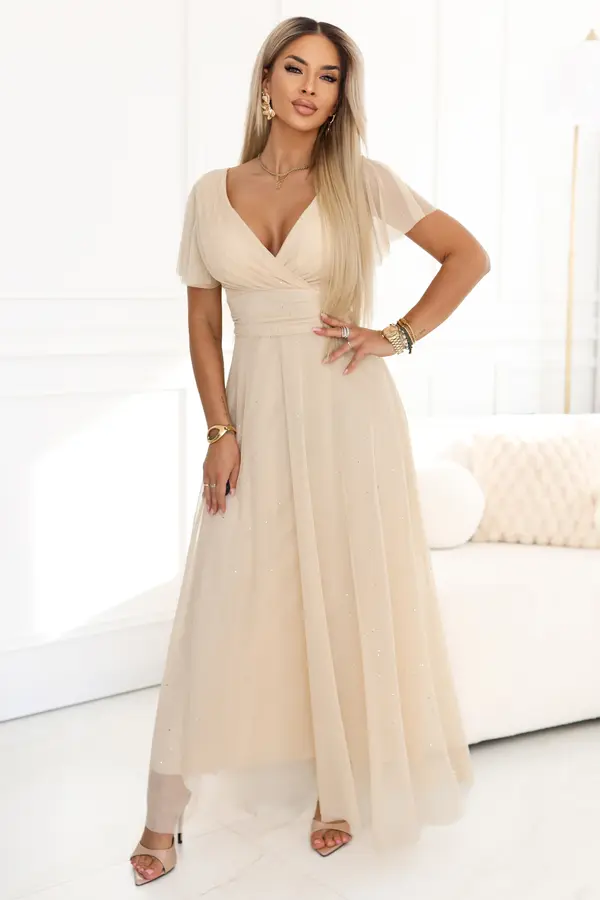 numoco basic Melanijina vjenčanica u bež boji