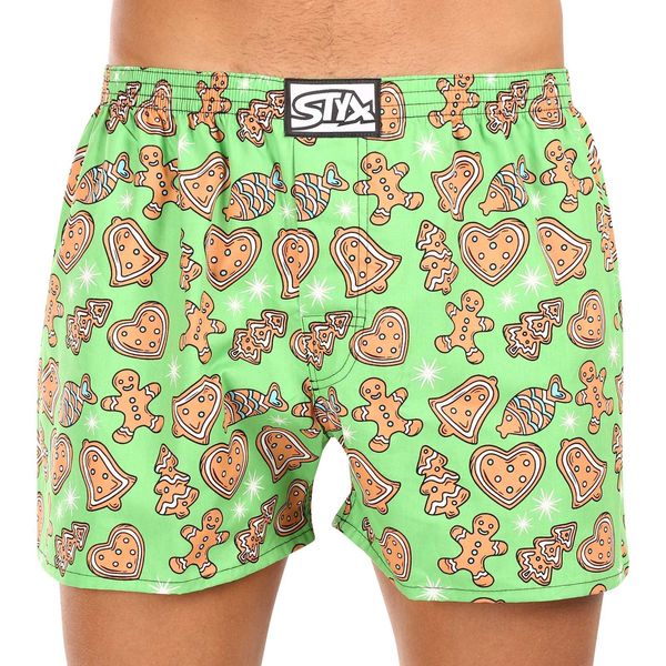 STYX Men's Boxer Shorts Styx Art Classic Rubber Oversized Christmas Gingerbread