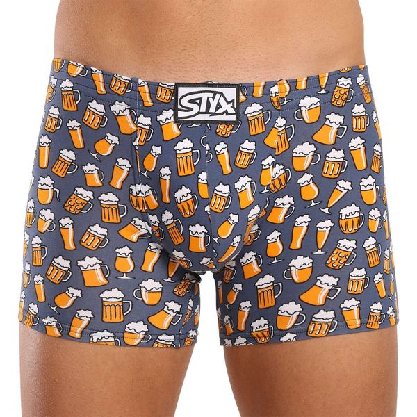 STYX Men's Boxer Shorts Styx Long Art Classic Rubber Beer