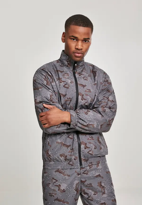 Urban Classics Men's Camo Track camouflage/gray jacket
