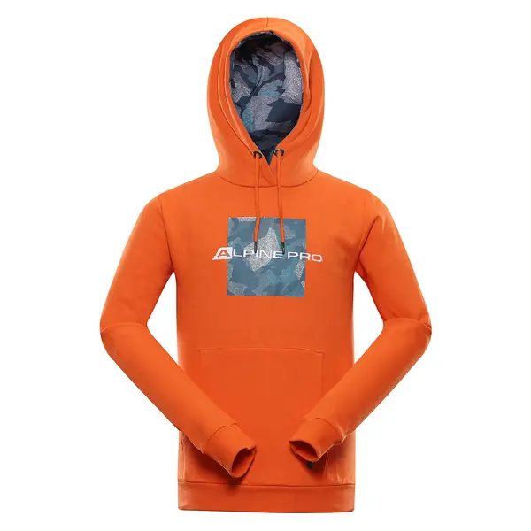 ALPINE PRO Men's cotton hoodie ALPINE PRO SEGIUS SPICY ORANGE PA variant