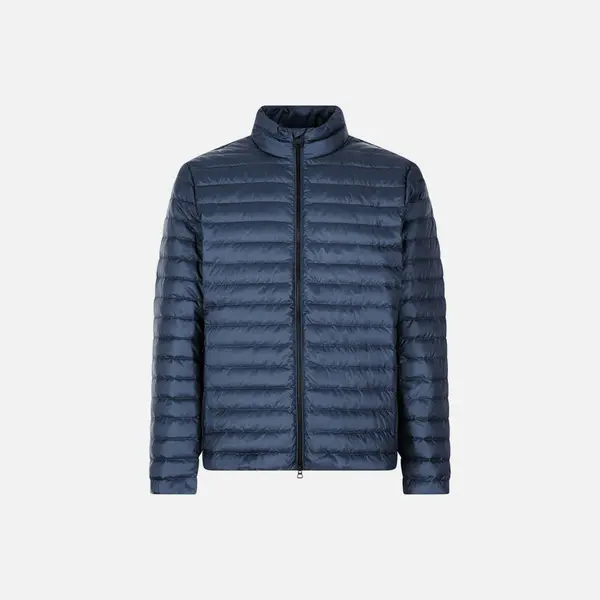 GEOX Men's Dark Blue Quilted Jacket Geox Dereck - Mens