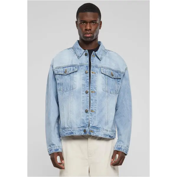 Urban Classics Men's Heavy Ounce Boxy Jacket - Light Blue