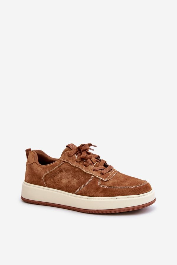 Big Star Men's platform sneakers suede Big Star brown
