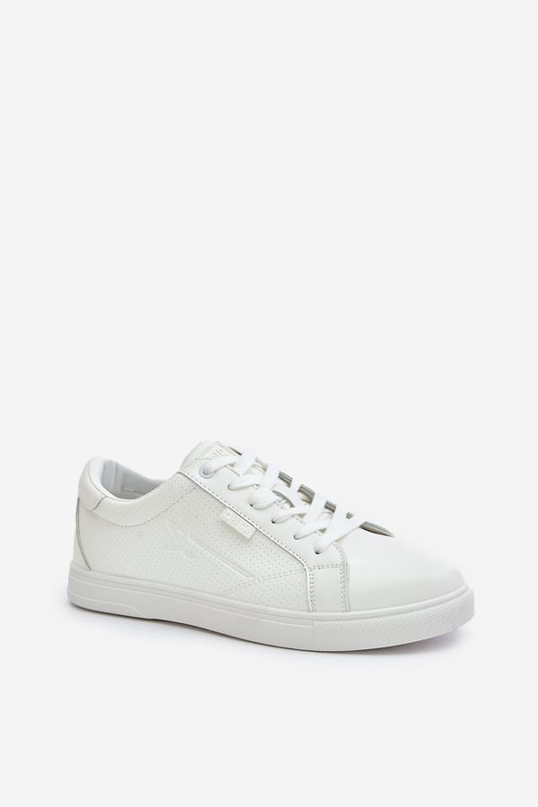 Big Star Men's sneakers made of eco leather Big Star Hi-Poly System white