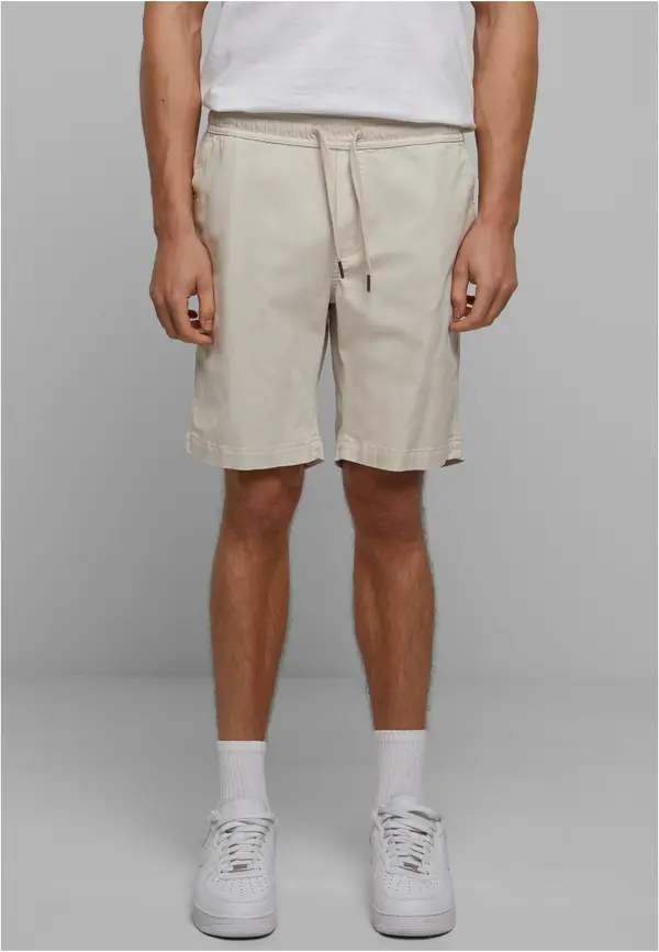 Urban Classics Men's Stretch Twill 2-Pack Shorts - Beige+Black
