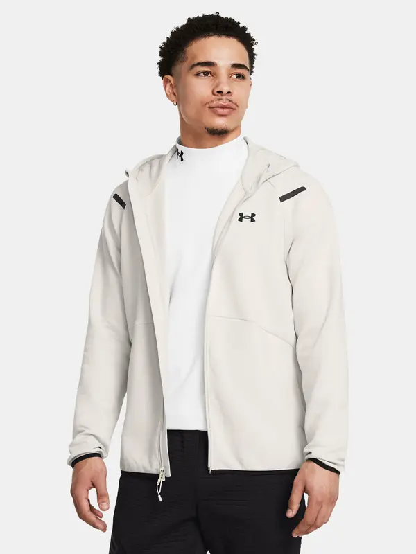 Under Armour Men's sweatshirt Under Armour UA Unstoppable Flc FZ HD EU-WHT - Men's