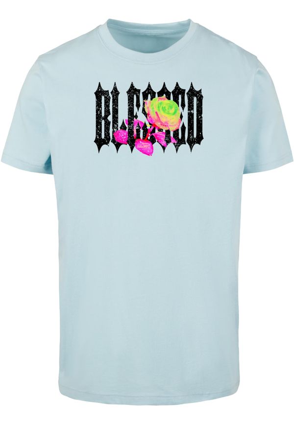 Mister Tee Men's T-shirt Blessed Rose blue