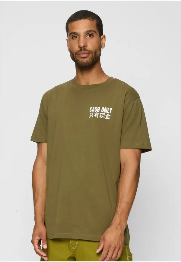 Mister Tee Men's T-shirt Cash Only - olive