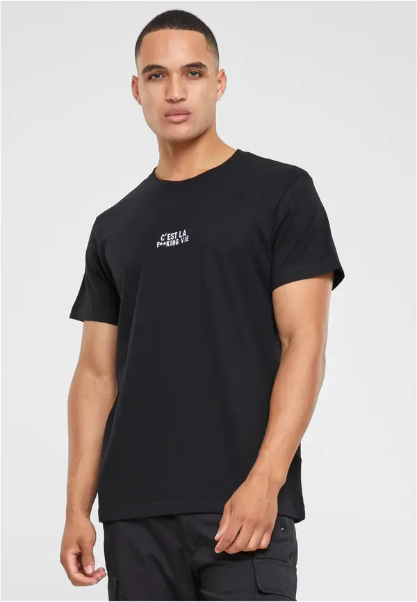 Mister Tee Men's T-shirt C'est La F**king Vie EMB black