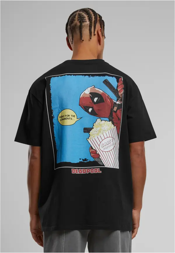 Merchcode Men's T-Shirt Deadpool Salty Popcorn Black