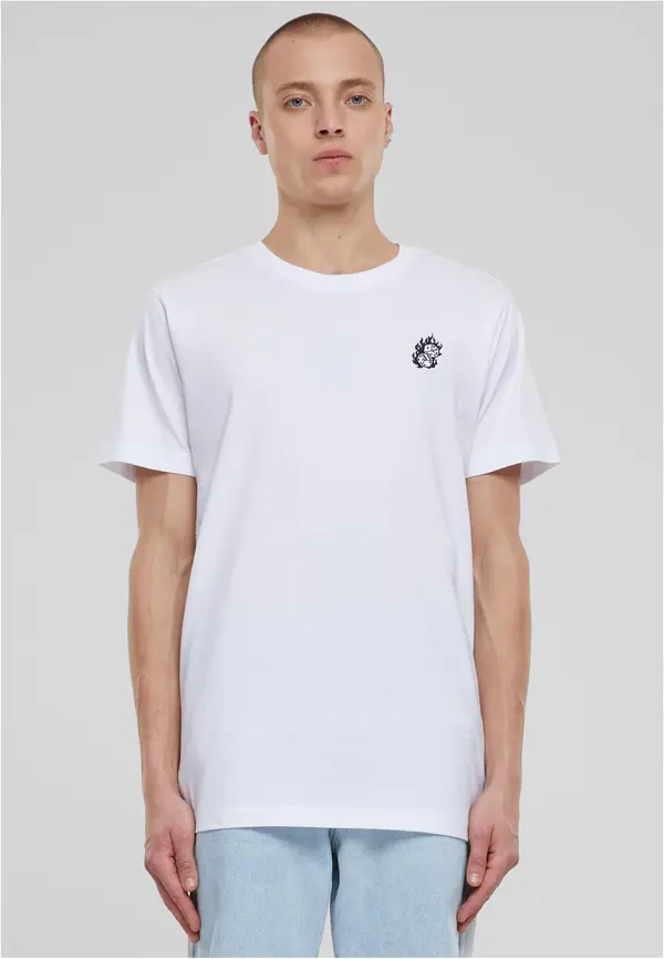Mister Tee Men's T-shirt Dice Fire EMB white