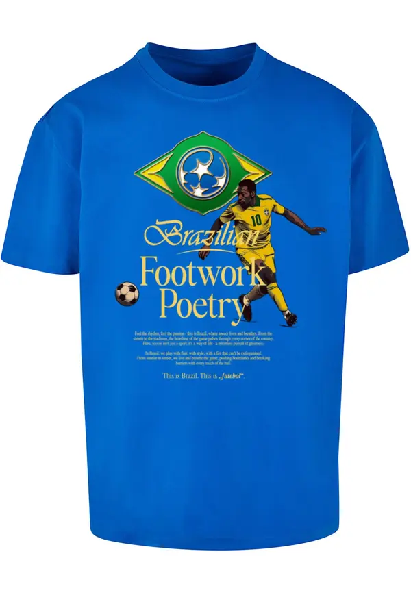 Mister Tee Men's T-shirt Footwork Poetry Oversize cobalt blue