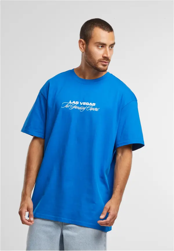 Mister Tee Men's T-shirt Gambling Capital Oversize cobalt blue