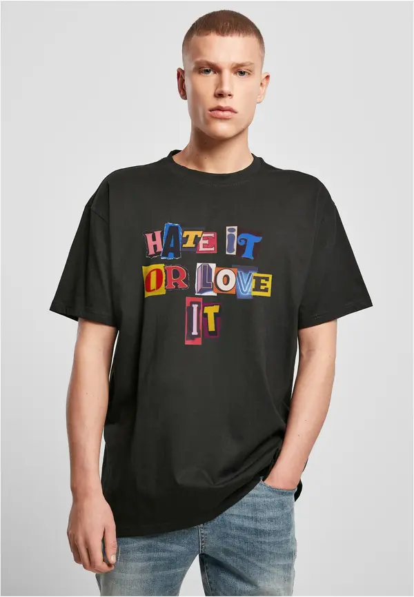Mister Tee Men's T-shirt Hate it or Love it black