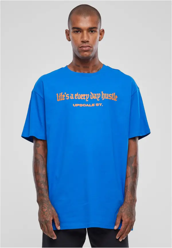 Mister Tee Men's T-shirt Hustle Oversize Cobalt Blue