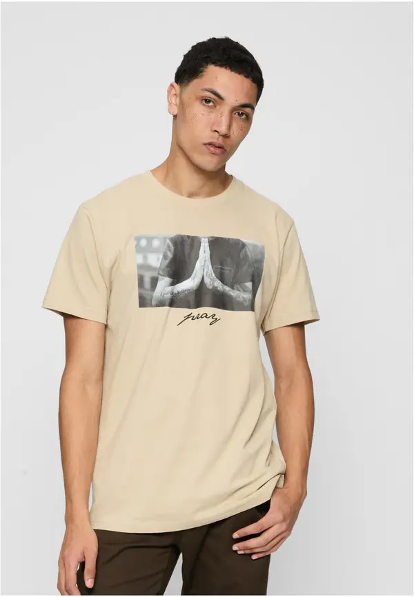 Mister Tee Men's T-shirt Pray - beige