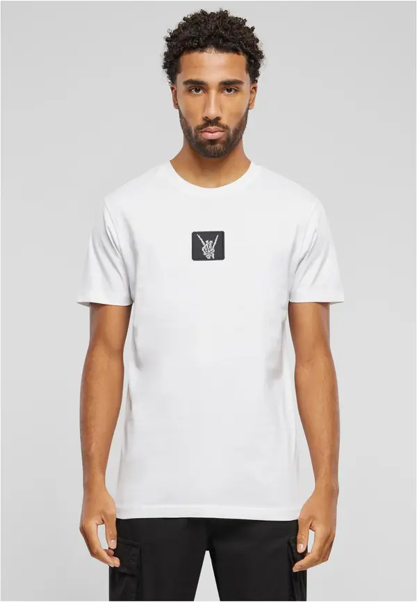 Mister Tee Men's T-shirt Skelett Patch white