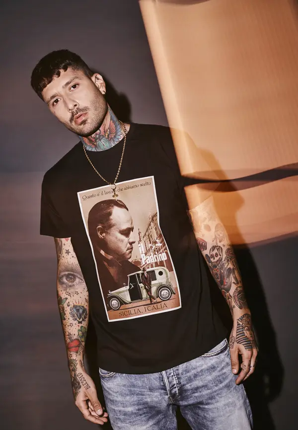 Merchcode Men's T-shirt "The Godfather" - "il Padrino" - black