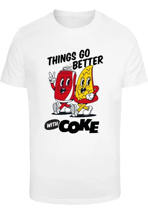 Merchcode Men's T-shirt Things Go Better with Coke white