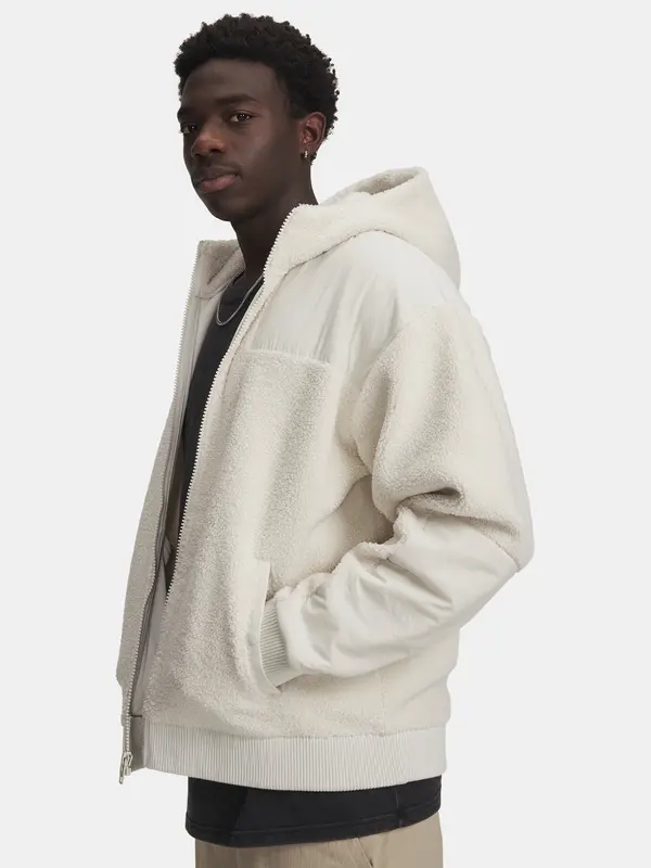 Under Armour Men's Under Armour UA High Pile Fleece FZ-WHT Sweatshirt - Men's