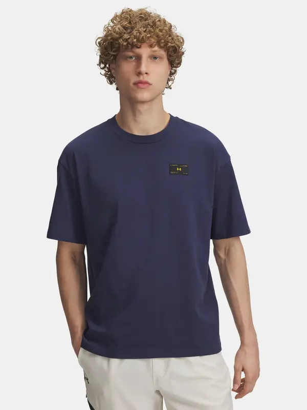 Under Armour Men's Under Armour UA HWT WOVEN LABEL SS-BLU - Men's T-Shirt