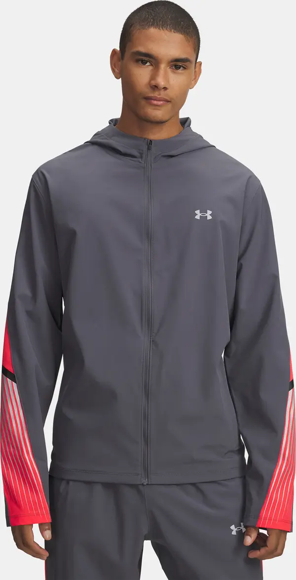 Under Armour Men's Under Armour UA Velociti Storm Hooded Jacket Jkt-GRY - Mens