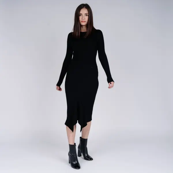 Michael Kors Michael Kors Dress - DRAPE HEM MIDI DRESS black