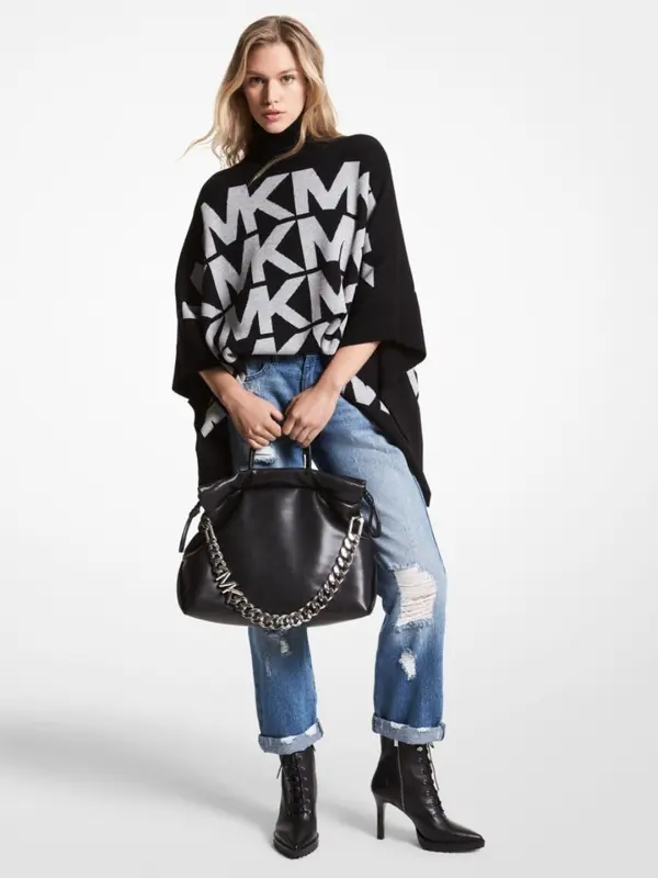 Michael Kors Michael Kors Poncho - OVERSIZE MK LOGO PONCHO brown