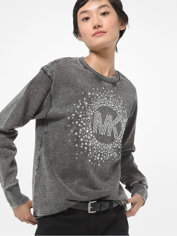 Michael Kors Michael Kors Sweatshirt - ACID WSH MK STAR STUD grey