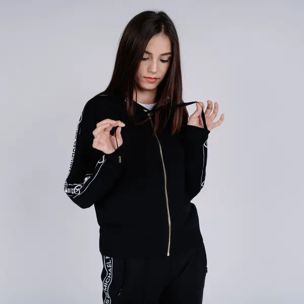 Michael Kors Michael Kors Sweatshirt - MK LOGO ZIP HOODIE black