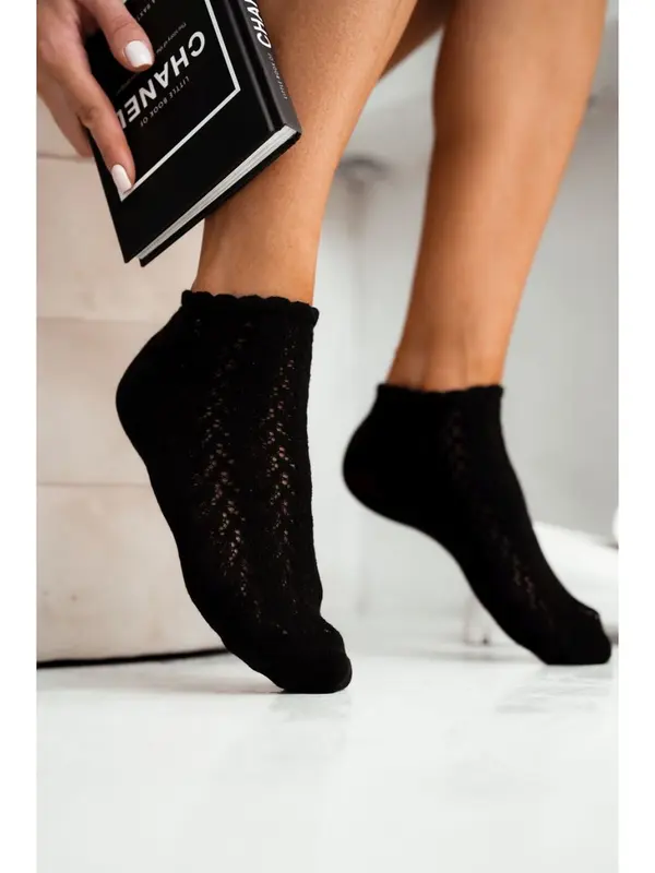 Milena Milena Women's ankle socks lace black