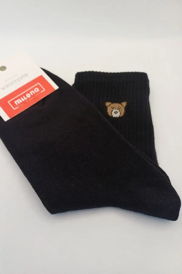 Milena Milena Women's Socks Bear Black