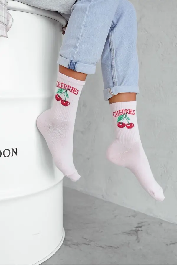 Milena Milena Women's Socks CHERRIES Powder Pink
