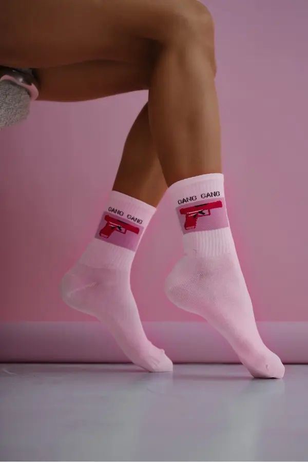 Milena Milena ženske čarape GANG GANG roze