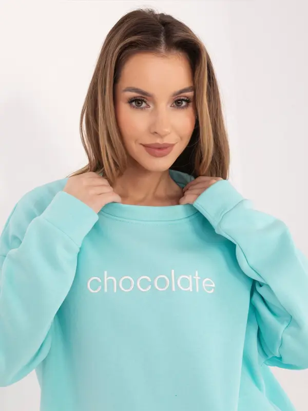 RUE PARIS Mint RUE PARIS majica s natpisom