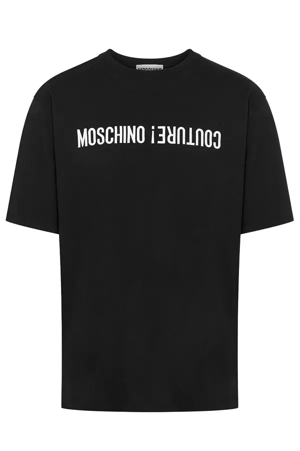 Moschino Moschino crna majica s printom