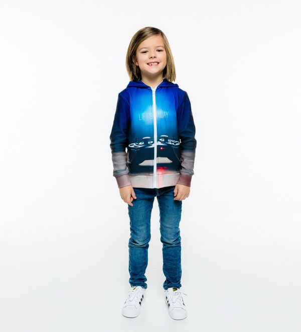 Mr. GUGU & Miss GO Mr. GUGU & Miss GO Kids's Hoodie HKZ-K-PC532 Navy Blue