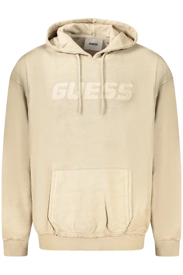 GUESS JEANS Muška bež majica s kapuljačom GUESS