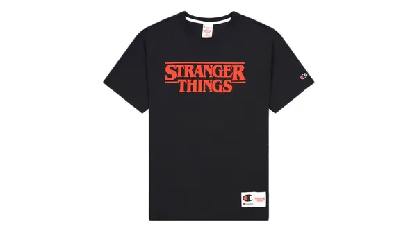 Champion Muška crna majica kratkih rukava Champion x Stranger Things