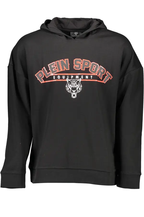 Plein Sport Muška crna majica s kapuljačom Plein Sport