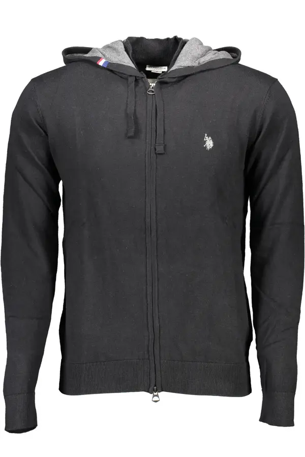 U.S. Polo Assn. Muška crna US Polo majica s kapuljačom