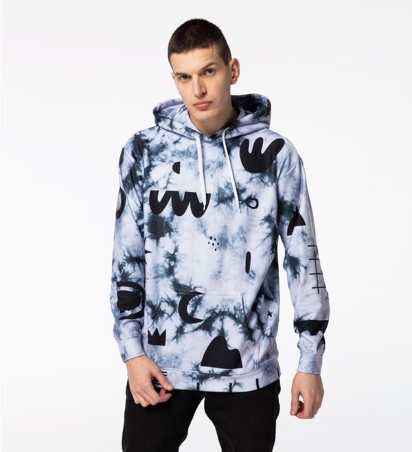 Mr. GUGU & Miss GO Muška dukserica Mr. GUGU & Miss GO Funky Tie Dye