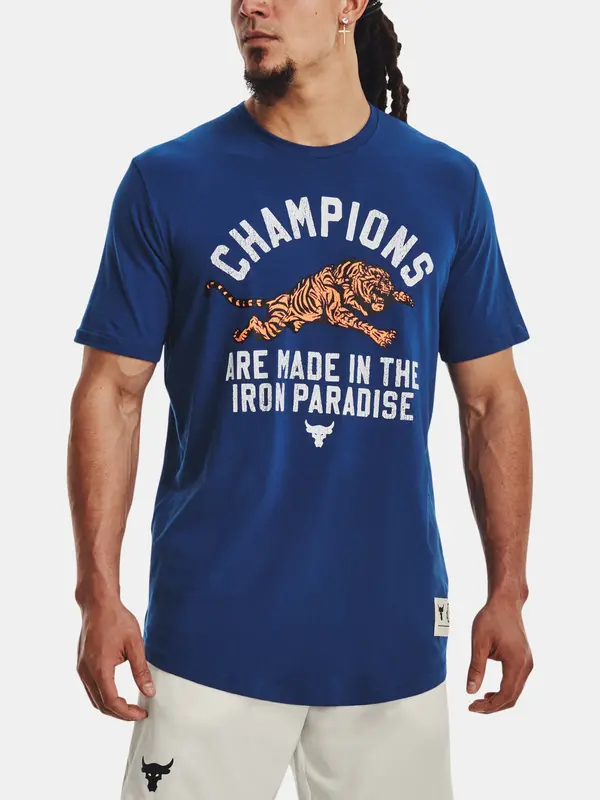 Under Armour Muška majica kratkih rukava Under Armour UA PJT ROCK CHAMP SS-PLAVA