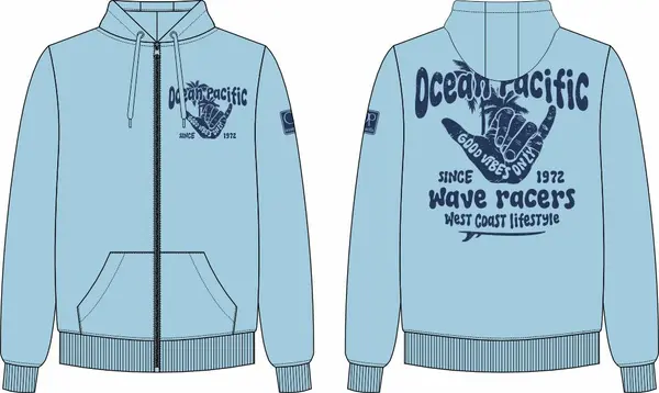 Ocean Pacific Muška majica s kapuljačom na patentni zatvarač Ocean Pacific