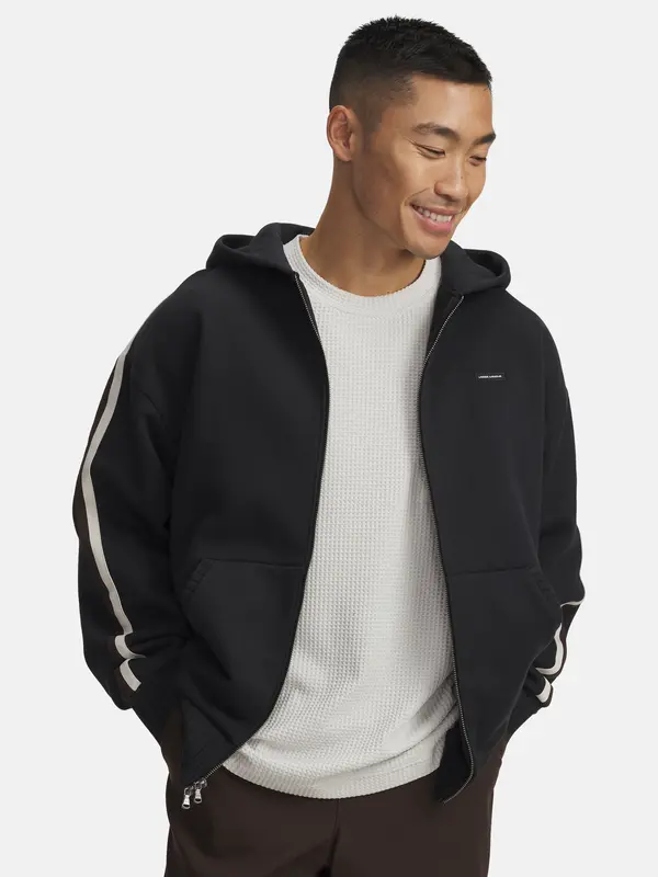 Under Armour Muška majica s kapuljačom Under Armour UA Icon Heavy Rib FZ-BLK